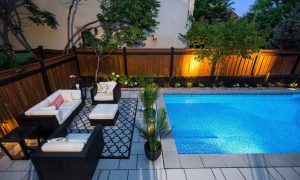 designer backyard interlocking mississauga pool actionpools